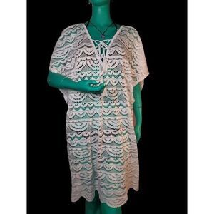Time And Tru White Lace Swimsuit Cover-up Size 2X.